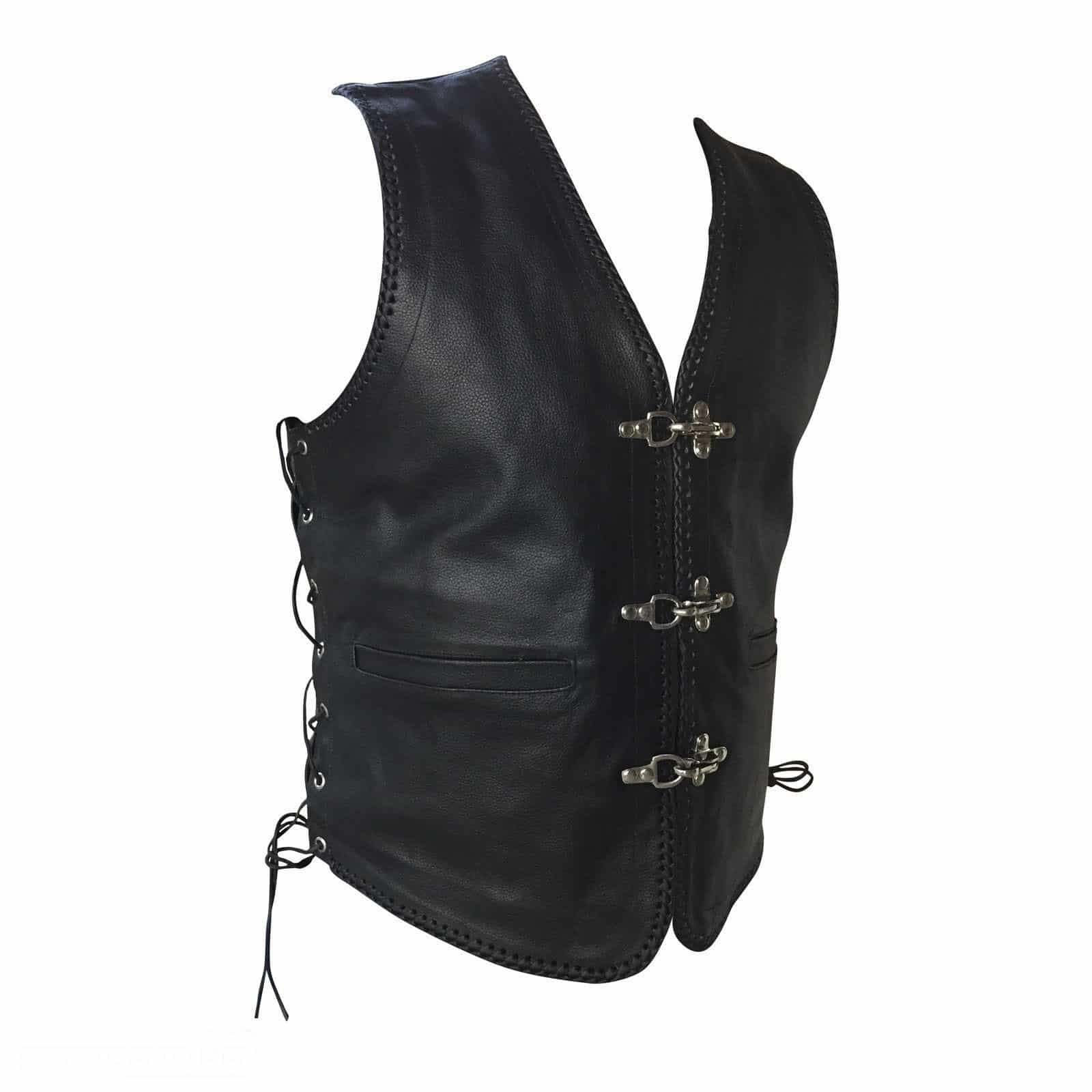 Leather Squre Stitch Vest